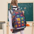 thumbnail image 7 of FORMRS Unisex School Backpack 17" Student Travel Bag with Laptop Compartment, Colorful Checkered Daisy, 7 of 7