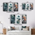 thumbnail image 4 of Designart "Ginkgo Amidst Tropical Palms III" Floral Leaves Framed Wall Art Set Of 3 - Orange Palms & Palm Trees Frame Gallery Wall Set For Home Decor, 4 of 7