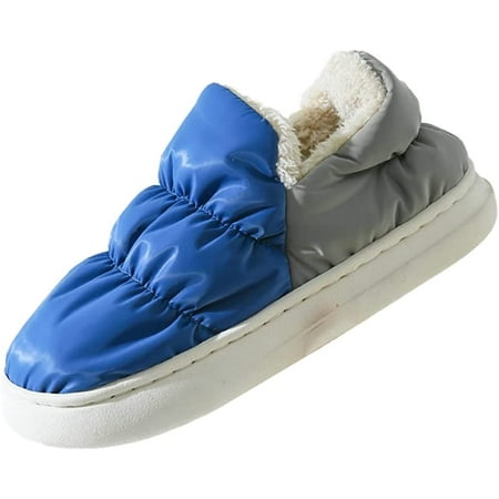 

CoCopeaunt Cozy Chic Soft Down Slippers for Women Men Trendy Fluffy Fur Heel Cover Indoor Shoes Outdoor