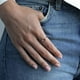thumbnail image 3 of Anillos chapados en oro de 14 quilates para mujer - Anillo circular Karma de oro - Anillos apilables, 3 of 5