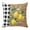 Brown Yellow, variant on Throw Pillow Covers, Summer Lemons 24x24 Pillow Covers for Couch/Sofa/Bed, Vintage Botanical Fruit Branch Black Plaid Decorative Square Linen Cushion Pillowcase for Home Decor