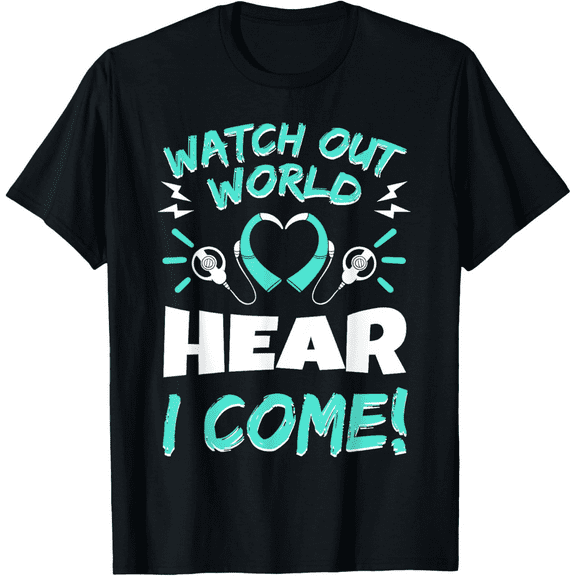 Deaf Awareness Hearing Aid – Implant ASL Men Women T-Shirt