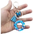 thumbnail image 3 of ORUYROP Initials Letter Keychain Blue Tassel Butterfly Pendant for Women Girls Wallet Backpack Purses, 3 of 3
