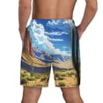thumbnail image 2 of Lsque Mens Swim Trunks Western Desert Cactus Pattern - Bathing Suit Compression Liner - Beach Swim Shorts Swimwear - (S-3XL) - Stretch Quick Dry -3X-Large, 2 of 9