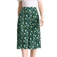 thumbnail image 1 of INSPIRE CHIC Women's High Waisted Split Hem A-Line Floral Skirts, 1 of 6