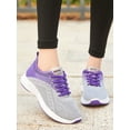 thumbnail image 5 of Gomelly Womens Running Shoe Knit Upper Sneakers Sport Athletic Shoes Comfort Flats Walking Gym Trainers Purple 6, 5 of 6
