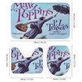 thumbnail image 3 of Mary Poppins-theme 4-Piece Shower Curtain Set with Rugs, Waterproof Bathroom Decor Set Includes Bath Mat, U-Shaped Rug, Toilet Lid Cover and Curtain with Hooks, 3 of 6