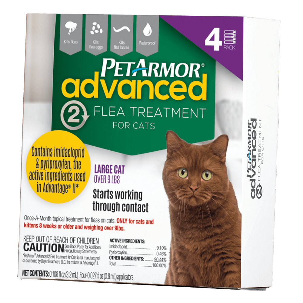 PetArmor Advanced 2 Flea Treatment for Large Cats, 4 Monthly Treatments