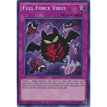 New Yugioh Secret Rare 1st Edition Full Force Virus Rate En078 Walmart Canada