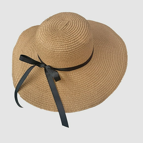 Mareep Women's Sweet Forest Style Straw Sun Hat - Large & Small Clear Brim Sunshade for Sun Protection, Versatile & Eye-catching for Beach Vacations, Summer Outings & New Year's