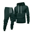 thumbnail image 6 of Men's Tracksuits 2 Piece Hoodie and Sweatpants Set Casual Athletic Jogging Suit for Men Green XL, 6 of 6