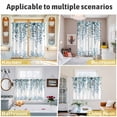 thumbnail image 6 of Blue Eucalyptus Leaves Kitchen Curtains Short 45 Inch Length, Farmhouse Watercolor Floral Grommet Top Bedroom Living Room Curtains, Light Filtering Cafe Curtain Drapes 2 Panels Set 84''x45'', 6 of 9