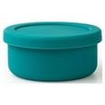 thumbnail image 2 of Silicone Lunch Container Durable High Temperature Resistant Lunch Box for Storing Kids Snacks Takeout Leftovers  Green, 2 of 7