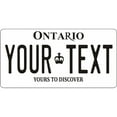 thumbnail image 1 of Ontario Canada Your Text Black Photo License Plate, 1 of 1