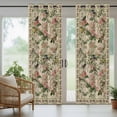 thumbnail image 5 of Outdoor Curtains for Patio Waterproof, Beige Spring Floral Outdoor Privacy Panels Grommet, Elegant Pastoral Flowers Birds Watercolor Blackout Outside Curtains for Porch/Cabana 54"x95", 2 Panels, 5 of 8