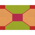 thumbnail image 1 of Ahgly Company Machine Washable Indoor Rectangle Transitional Orange Red Orange Area Rugs, 5' x 8', 1 of 7