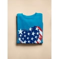 thumbnail image 3 of American Heart 4Th Of July Sweatshirt Women -Image by Shutterstock, Female Large, 3 of 4