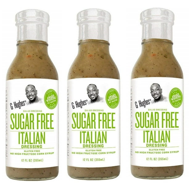 G Hughes' SugarFree Salad Dressings Italian Size 3 Bottles