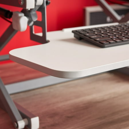 True Seating - Ergo Height Adjustable Standing Desk Converter, Small - White