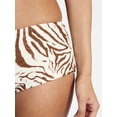 thumbnail image 4 of No Boundaries Zebra Print Boyshort Bikini Bottoms, Women’s XXS-XXL, 4 of 5