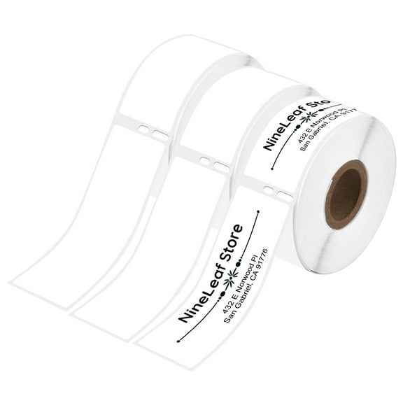 NineLeaf 3 Rolls Compatible for DYMO 30320 1-1/8 in x 3-1/2 in Shipping Address Barcode Mailing Direct Thermal Labels, 260 Labels Per Roll