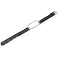 thumbnail image 5 of Muñequera deportiva para Mi Band 7, correa de bucle de repuesto transpirable de cuero PU suave para correr, senderismo, negro y plateado, 5 of 5