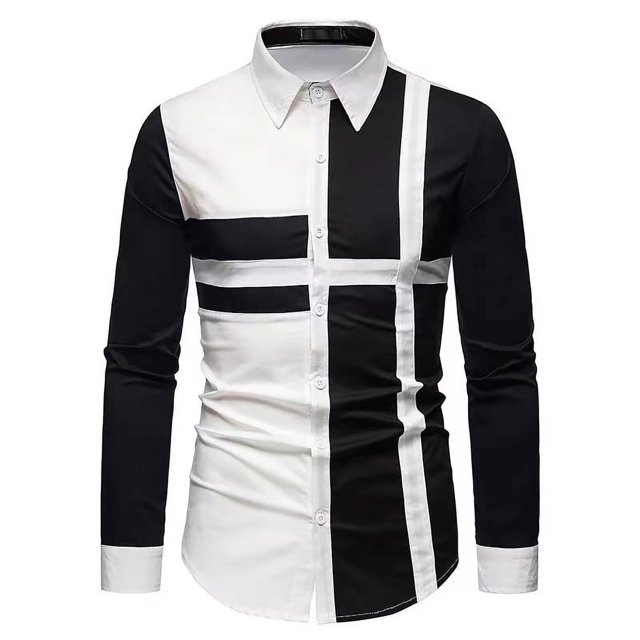 Camisa informal de rayas a cuadros para hombre, con solapas abotonadas, suave y cómoda, deportiva, de talla grande
