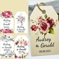thumbnail image 2 of Etiquetas de boda personalizadas, etiquetas de favores de dulces, personalizadas, cumpleaños, bautismo, su foto-papel perlado, 3x5cm, 100 unids/set, 2 of 4
