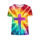 thumbnail image 5 of Xuyuer Easter Shirts for Women Round Neck Short Sleeve Easter Casual T-shirt Cross Print Graphic Tops Christian T-Shirt Causal Jesus Christian Graphic Short Sleeve T-Shirt, 5 of 5
