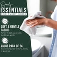 thumbnail image 6 of Dan River Washcloths pack of 24 High-Quality Christmas Soft Cotton Towel for Face & Body Multipurpose for Festive Home Decor - Green/ Red, 12x12 in, 6 of 9