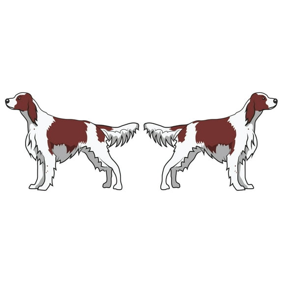 Irish Red And White Setter Decal | Indoor/Outdoor | Dog Lover Super Cute Sticker for SUV Windows, Dorm Rooms, Bedroom, Offices | SignMission personalized gift | 2 Pack of 6"