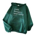 thumbnail image 2 of gbyLJF Oversized Graphic Print Hoodies for Women Lightweight Sweatshirt Trendy Fleece Pocket Pullover Tops A03_Green S, 2 of 3