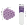 thumbnail image 4 of Unique Bargains 1 Set Durable Hair Shampoo Brush for Head Massage 3.15"x3.15" Purple White, 4 of 6