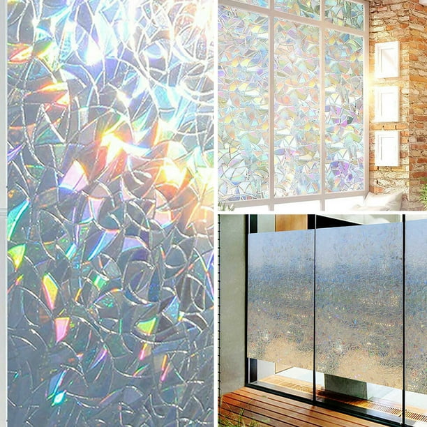 Home 3D Window Reflective Decorative Rainbow Static Cling Glass Cover