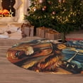thumbnail image 6 of Lsque Starry Night Guitar Dog Print Christmas Tree Skirt, Tree Skirt with Ties or Velcro, Perfect for Holiday Decorations, Halloween, and New Year-36", 6 of 7