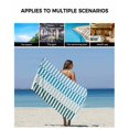 thumbnail image 5 of Colorful Stripe Towel Set of 3, Soft Microfiber Bath Towels, Hand Towel, Washcloths, Modern Teal Blue Green Vertical Striped Quick-Dry Absorbent Towels for Bathroom Kitchen Hotel Beach Gym Spa, 5 of 7
