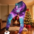 thumbnail image 2 of successthop Warm Leggings for Women Winter Star Space Comfortable Shapewear Soft Sleepwear Lightweight Pants Blue XL, 2 of 6