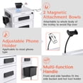 thumbnail image 4 of Tasalon Metal Rotating Makeup Organizer with 2 Compartments, White, 4 of 7