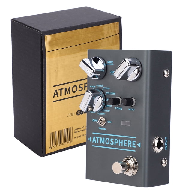 Reverb Effect Pedal, Simple Operation Retro Tone Fine Workmanship Reverb Guitar Pedal For Guitar For Household