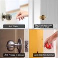 thumbnail image 7 of NOGIS 2 Pcs Door Knob Protector Covers Reusable Round Door Handle Cushion Flower Shape Door Knob Covers for Wall Protector Washable Decorative Door Handle Cover (Khaki), 7 of 7