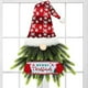 thumbnail image 2 of Corona navideña para puerta de entrada, ventana, decoración de pared, letrero colgante navideño de Papá Noel artificial para puerta, 2 of 4