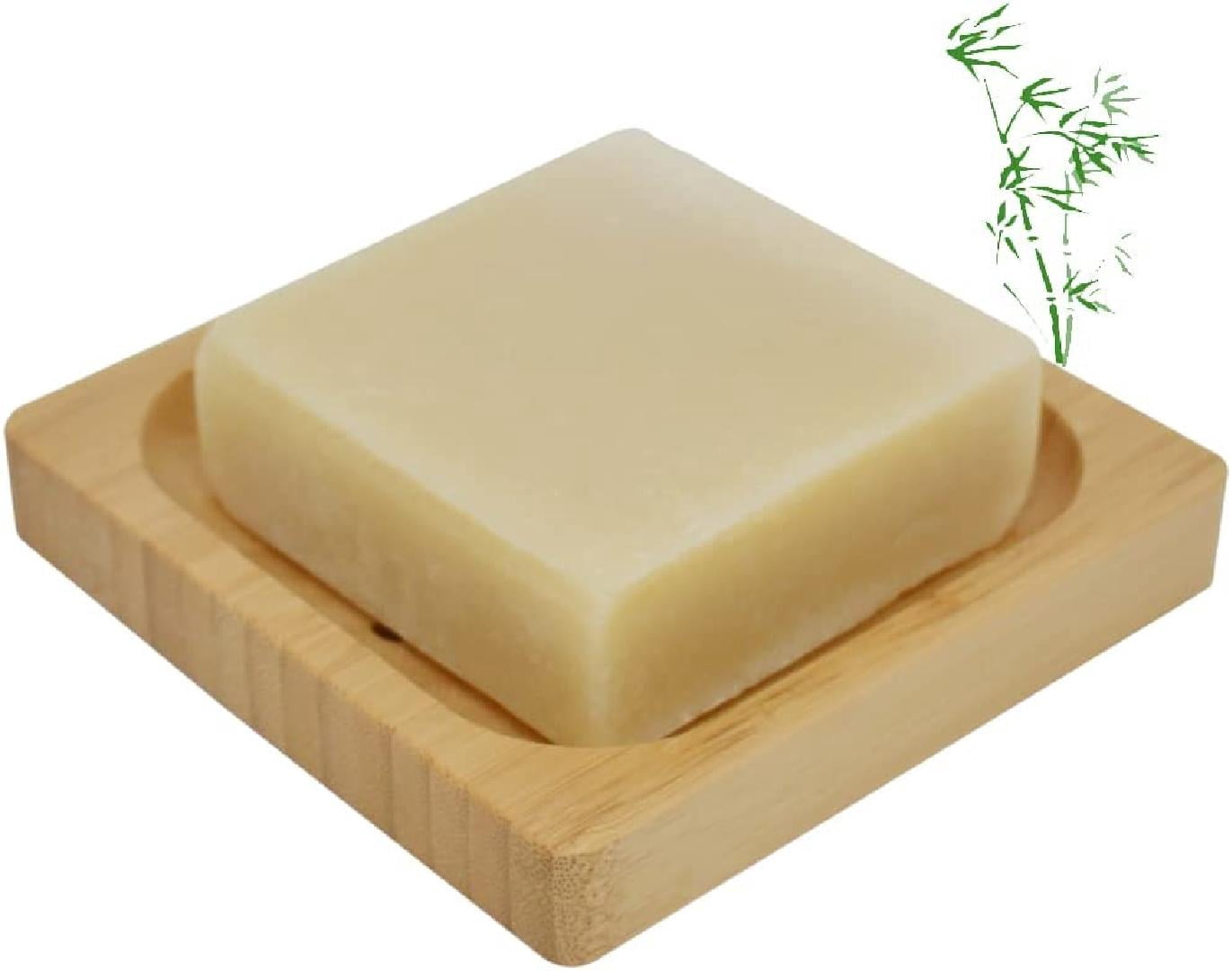 Bamboo Soap Dish With Cover - Natural Wood Soap Holder, Drainage Tray For Bathroom Sink Or Shower