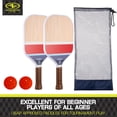 thumbnail image 6 of Athletic Works Timber Wooden 2-Player Pickleball Paddle Set, Includes 2 Paddles/2 Pickleballs/Carry Bag, Red/White/Blue, 6 of 6