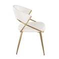 thumbnail image 5 of Jie Dining Chair, Upholstered Dining Chairs, Kitchen Chairs for Dining Table, Dining Chairs Set of 2 (White Faux Leather), 5 of 6