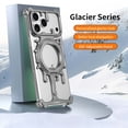 thumbnail image 6 of Magnetic For iPhone 16 Pro Max Phone Case,Personalized Glacier Shape Design,With 360° Rotatable Ring Kickstand,Shockproof Rugged Drop Prottection Heat Dissipation Borderless Phone Case,Silver, 6 of 11