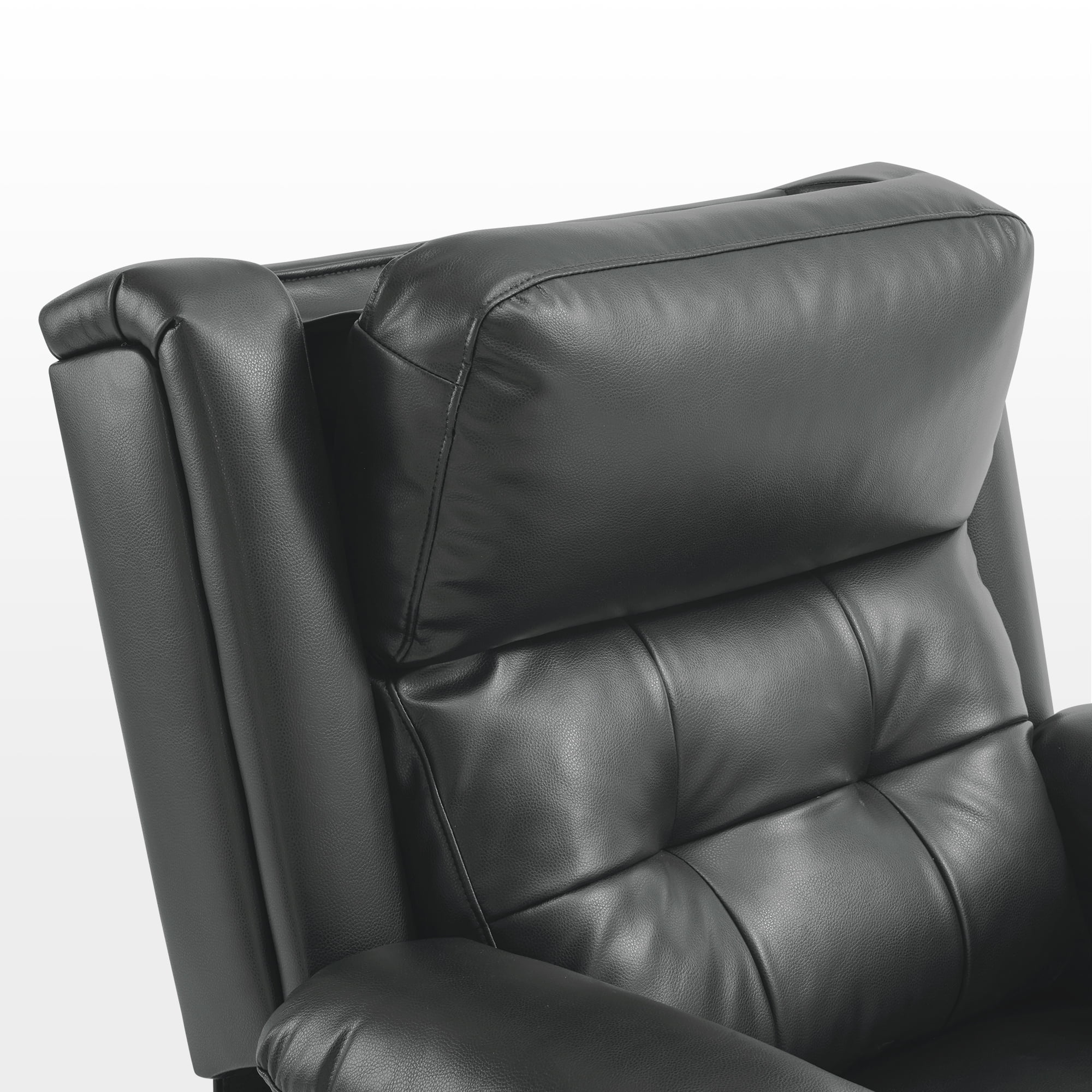 MCombo Large Triple Motor Power Lift Recliner Chair for Big and Tall Elderly, Faux Leather(Dark Grey)