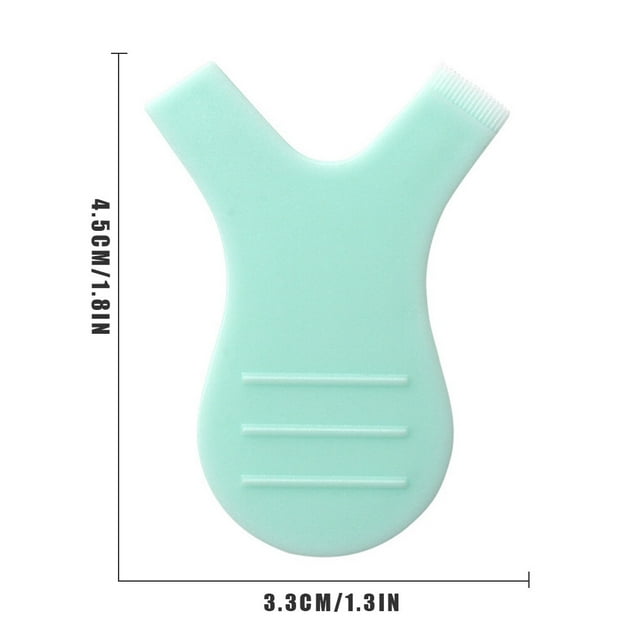 10pcs/bag Eyelash Brushes Plastic Eyelash Lifting Eyelash Brushes Perm Comb Y Shape Portable Makeup Tools, Light Green