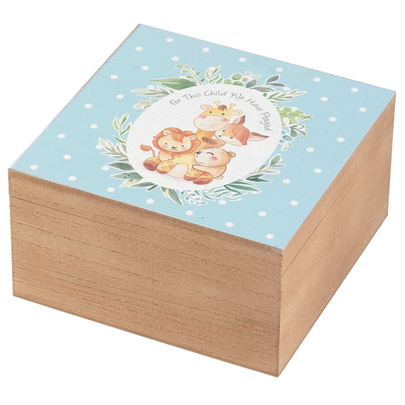 Dicksons Child We Have Prayed Soft Blue 10 x 10 x 5 MDF Decorative Keepsake Photo Box