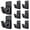 Black, variant on Godance 8PCS 3M Adhesive No Drill Curtain Rod Brackets - Heavy Duty 30LB Curtain Rod Holders for Bathroom Bedroom Kitchen, Universal Damage-Free Window Rod Hooks with Nail-Free Installation