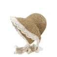 thumbnail image 3 of SikaFu Netdodeling Straw Hat Female Xia Lei Lace Is A Beach Hat Small Fresh Seaside Travel Vacation Sunscreen Sunshade Strap, 3 of 5